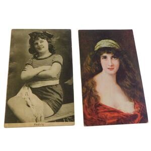 Postcards Vintage Early 1900's Set of 2 - Women